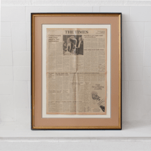 Newspaper preservation and framing in Cardiff